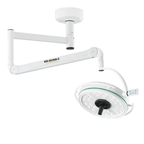 Lámpara quirúrgica sencilla LED SRY KD-2036D-2 para techos bajos con montaje compacto